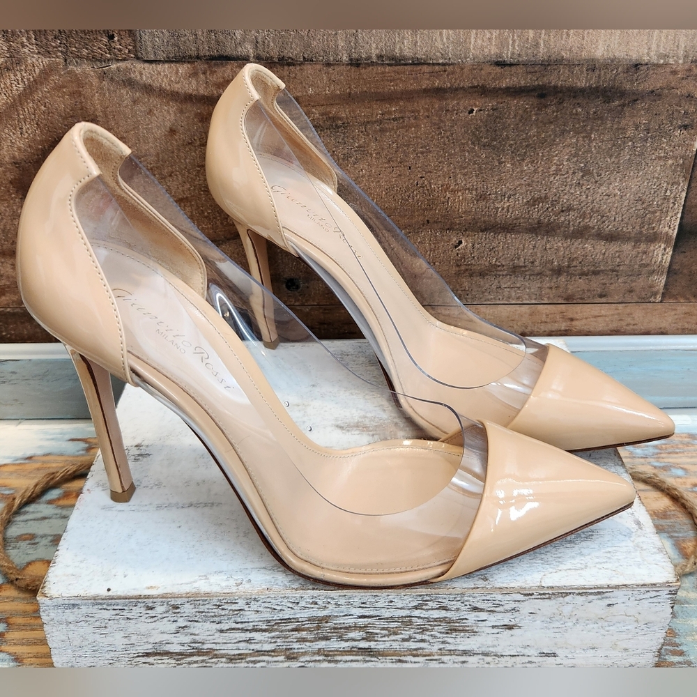 Gianvito Rossi Beige PLEXI Stilettos